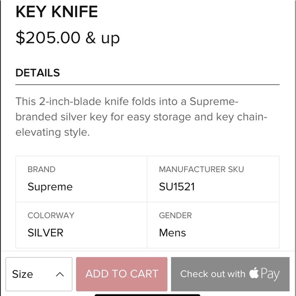 Supreme Key Knife (Silver) - Picture 8 of 9